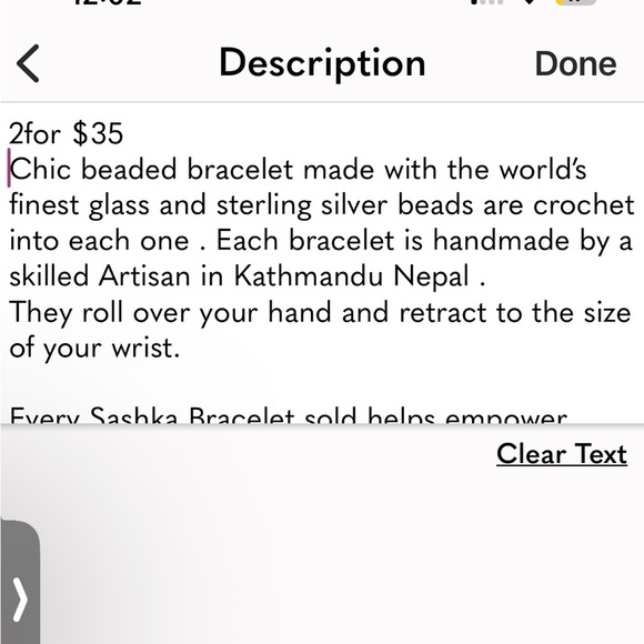 Handmade Sashka Diamond Sparkle Beaded Bracelet - Picture 11 of 11